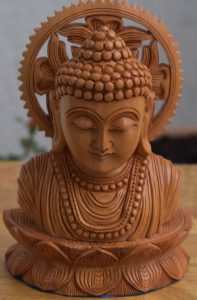 cnc engraving buddha head wooden