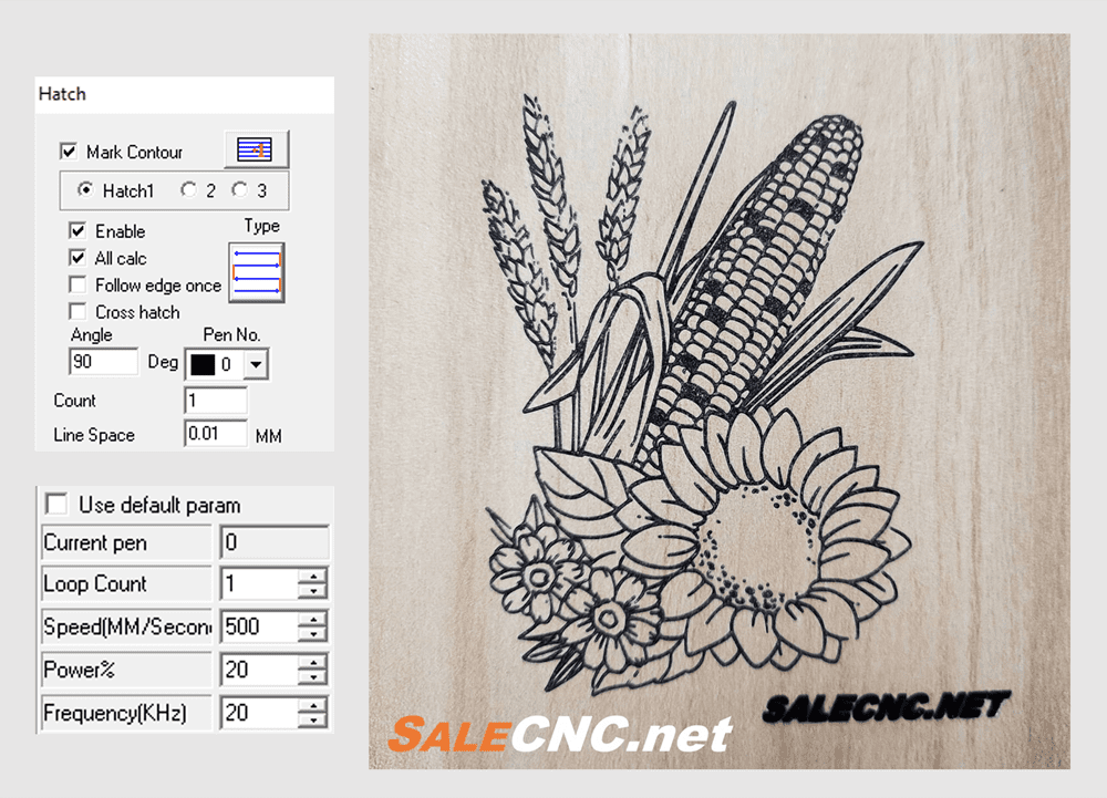 ตัวอย่าง cnc marking co2 30w 4
