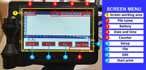 screen เครื่องพิมพ์วันที่ผลิต วันหมดอายุ Handheld inkjet printer G 522