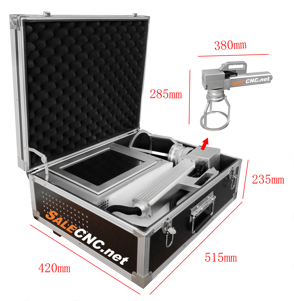 เครื่องเลเซอร์มาร์คกิ้ง 50W Fiber Laser Engrave Fiber แบบพกพา Portable คอมพิวเตอร์ในตัว Computer included 3