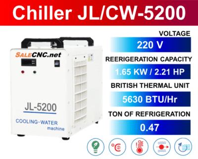 Chiller Water Cooling เครื่องชิลเลอร์  JL-5200, JL5200, CW-5200, CW5200