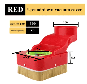 หัวดูดเครื่องดูดฝุ่น/ควันอุตสาหกรรม – Industrial vacuum cleaner/smoke nozzle suction port  100 Spindle opening  125