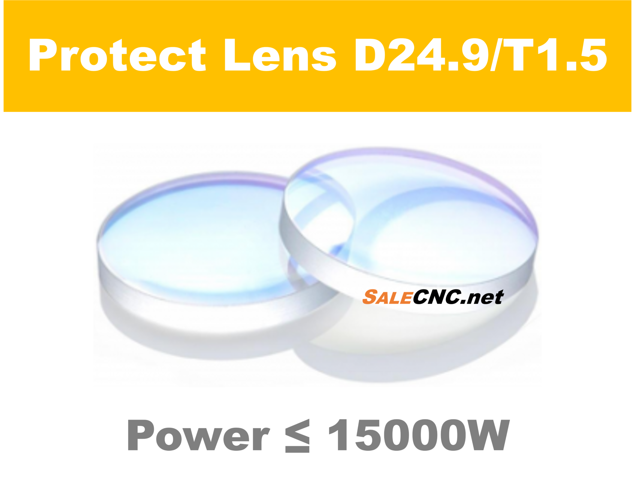โพรเทคชั่น เลนส์ (Laser Protect Lens) power ≤ 15000w – D24.9/T1.5